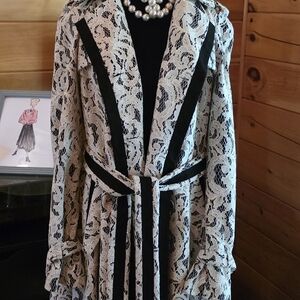 Spiegel Black and Cream Lace Jacket